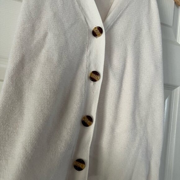 Vita Milana Knit Vest Small Ivory Sleeveless Button Front Sweater Tank Top - Picture 2 of 4